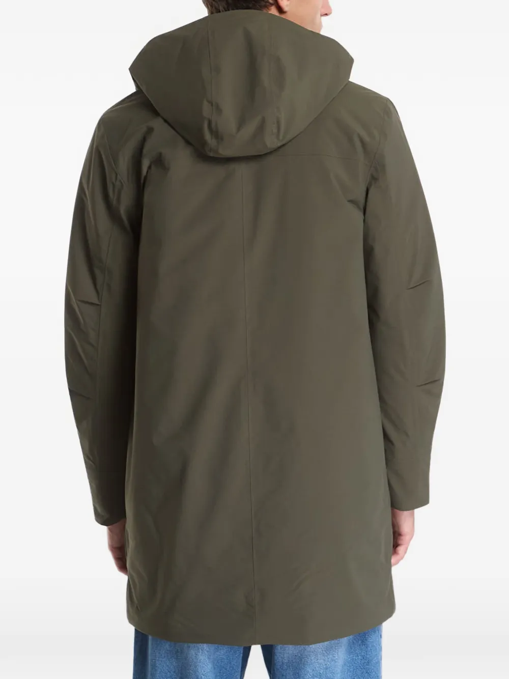 SAMSOE Saclaus hooded zip-up coat Groen