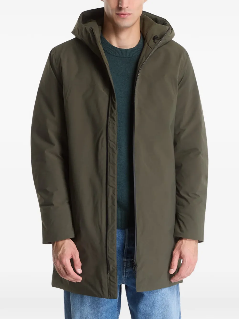 SAMSOE SAMSOE Saclaus hooded zip-up coat - Verde