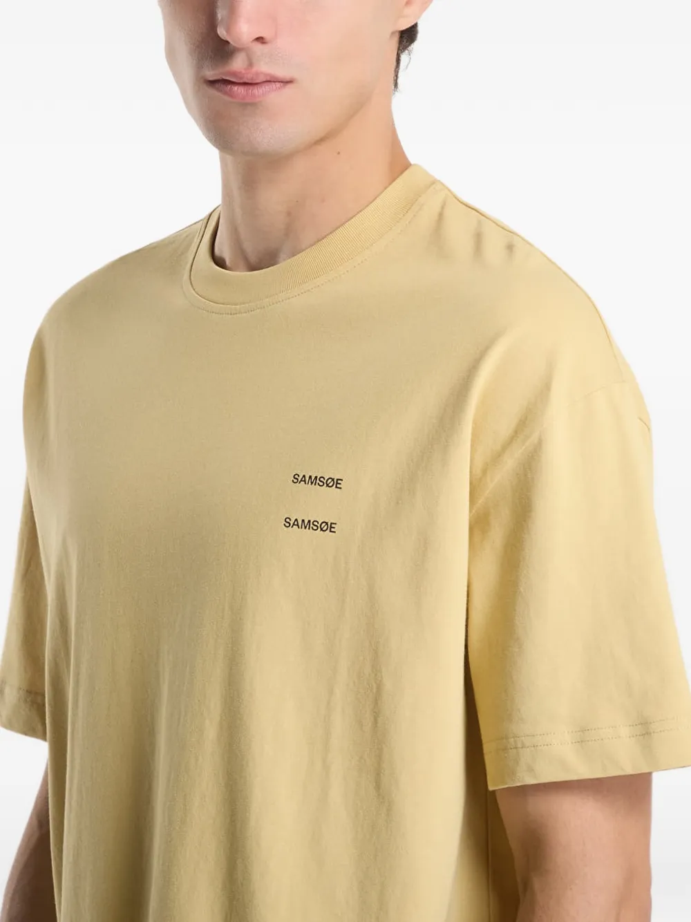 SAMSOE Joel T-shirt Geel