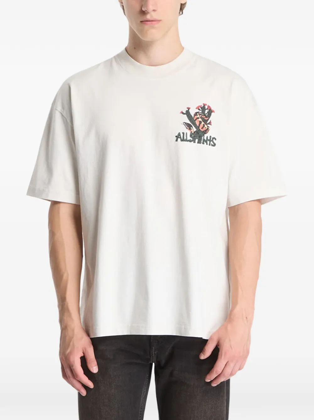AllSaints graphic-print T-shirt - Bianco