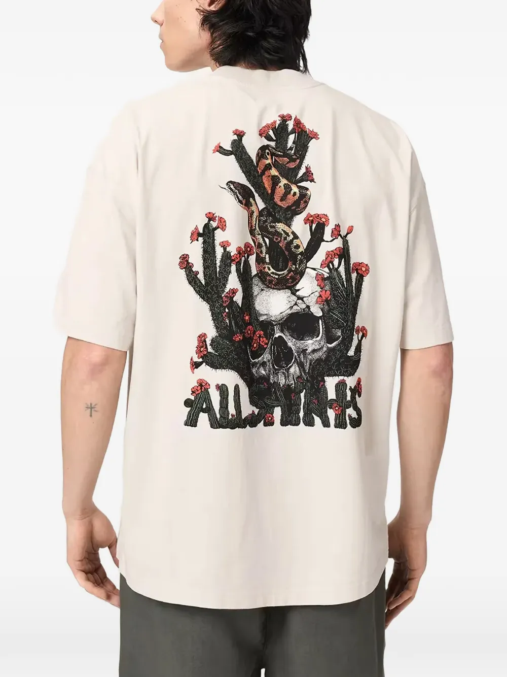 AllSaints T-shirt met grafische print Wit