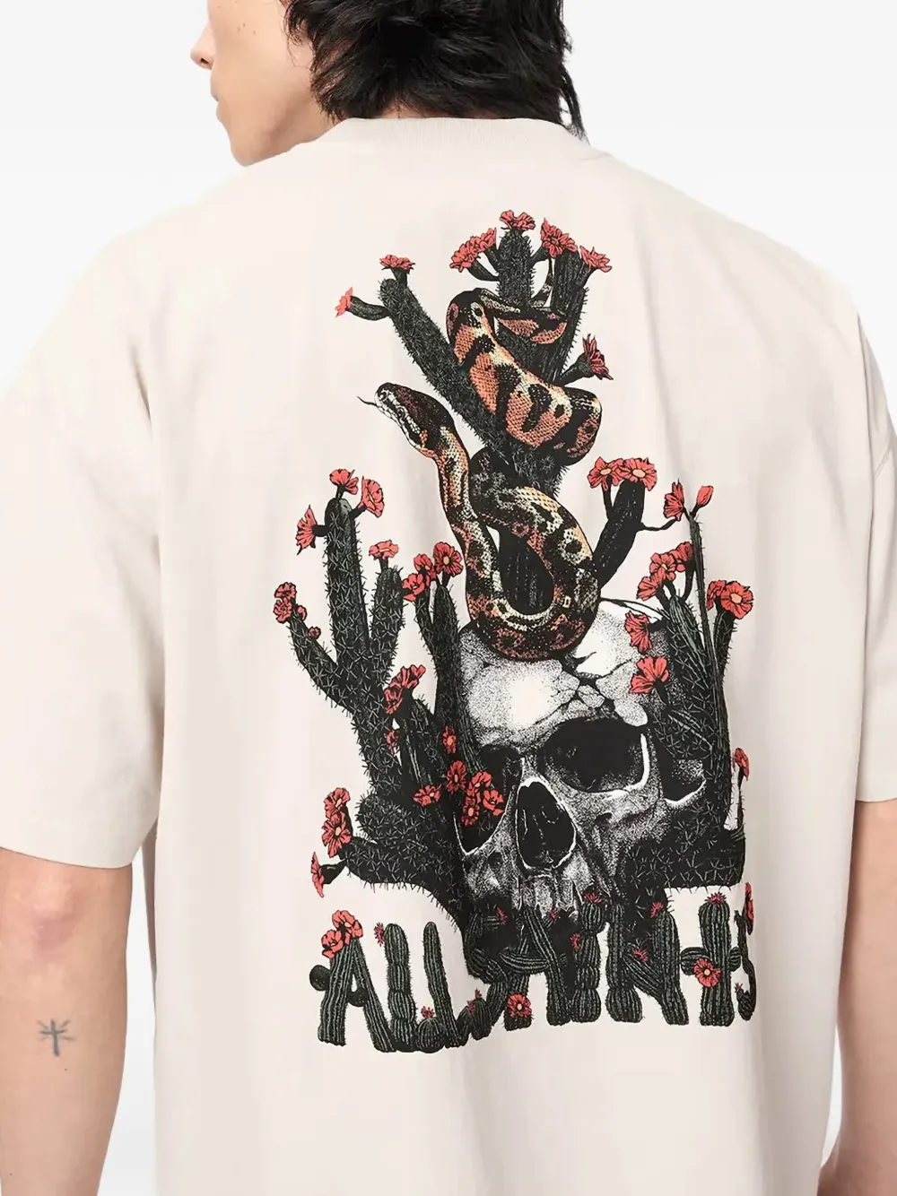 AllSaints T-shirt met grafische print Wit