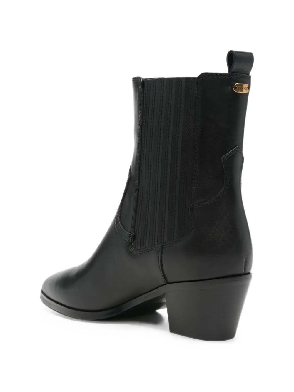 TWINSET pointed-toe panelled boots Zwart