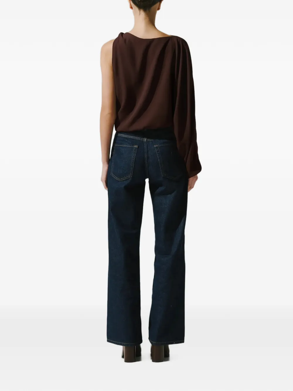 Baobab Dolly asymmetrische blouse Bruin
