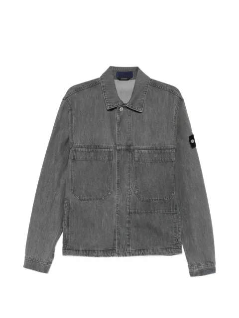 Stone Island logo-patch denim jacket
