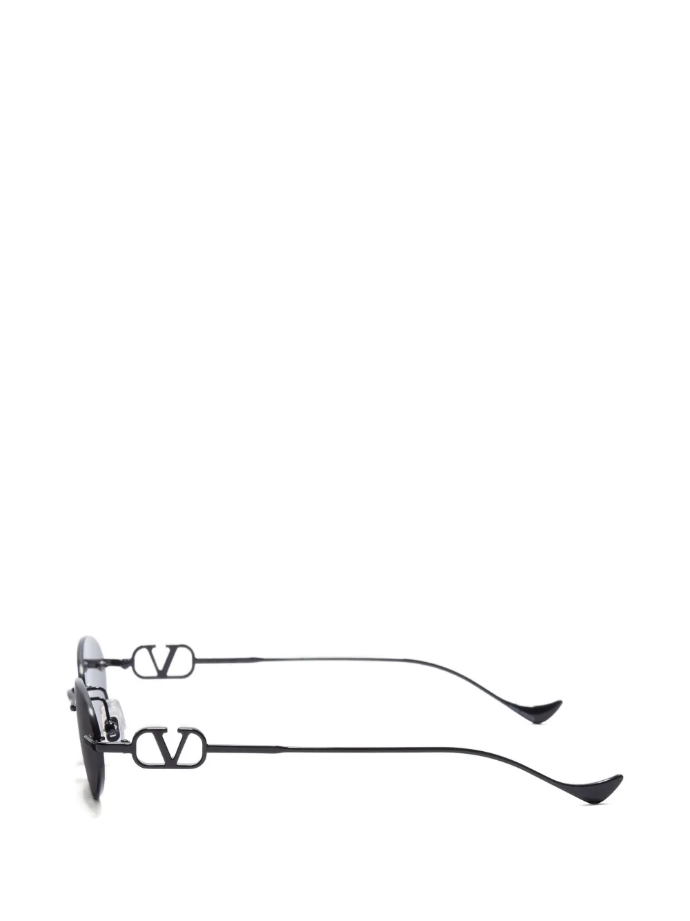 VALENTINO GARAVANI EYEWEAR VLogo zonnebril met randloos ovalen montuur Zwart