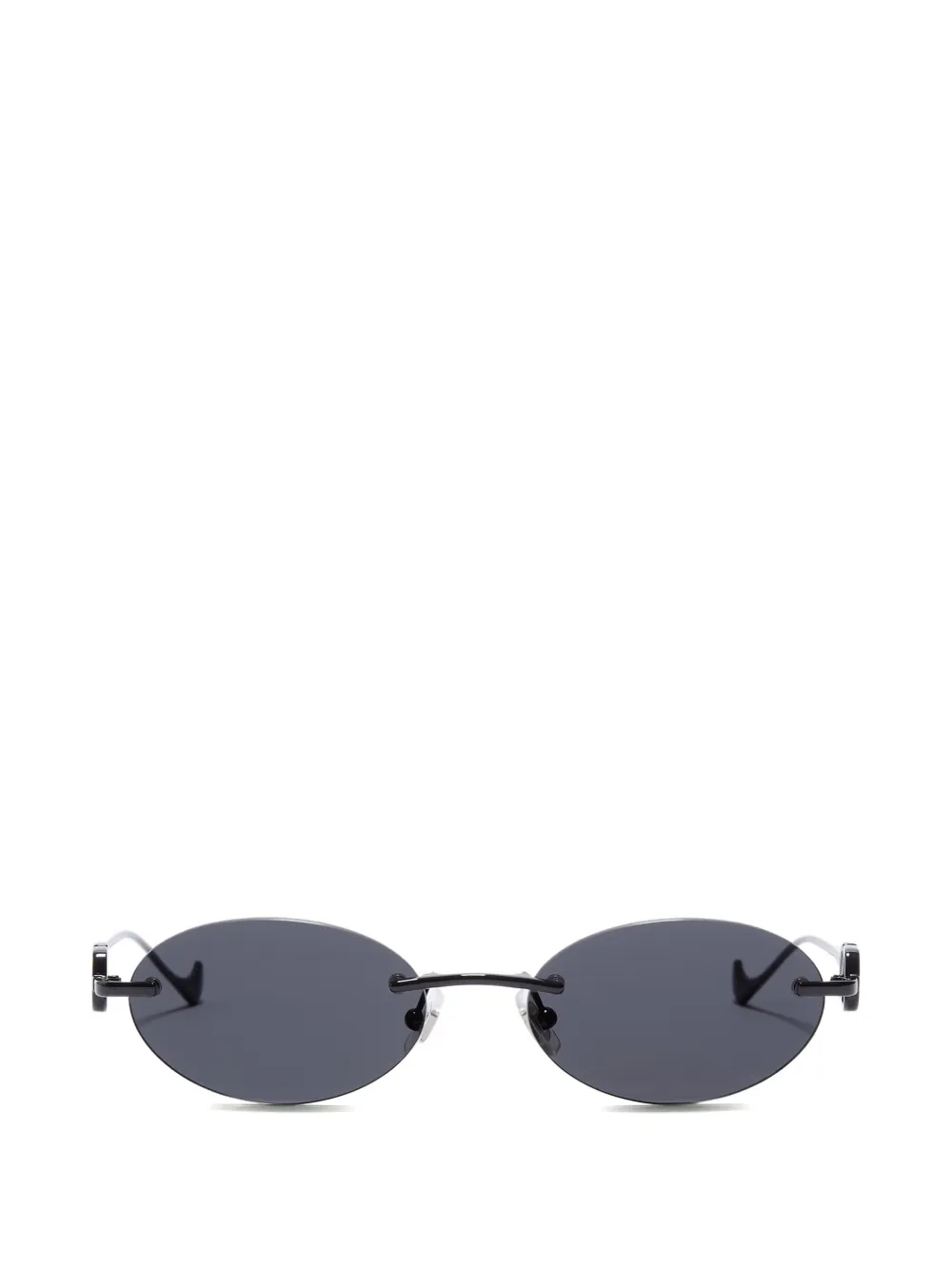 VALENTINO GARAVANI EYEWEAR VLogo zonnebril met randloos ovalen montuur Zwart