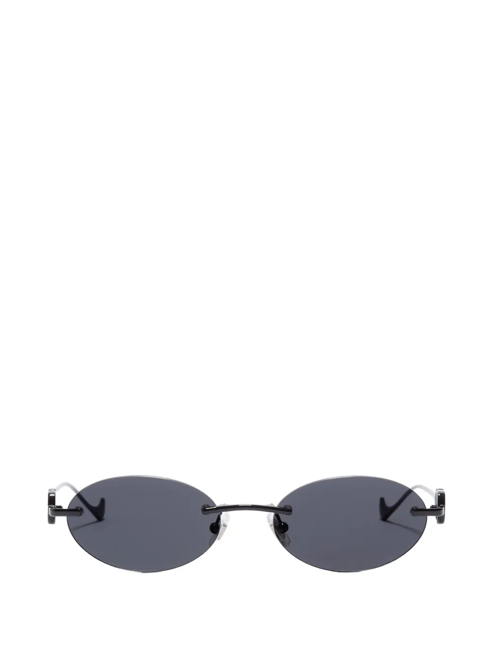 VALENTINO GARAVANI EYEWEAR VLogo zonnebril met randloos ovalen montuur Zwart