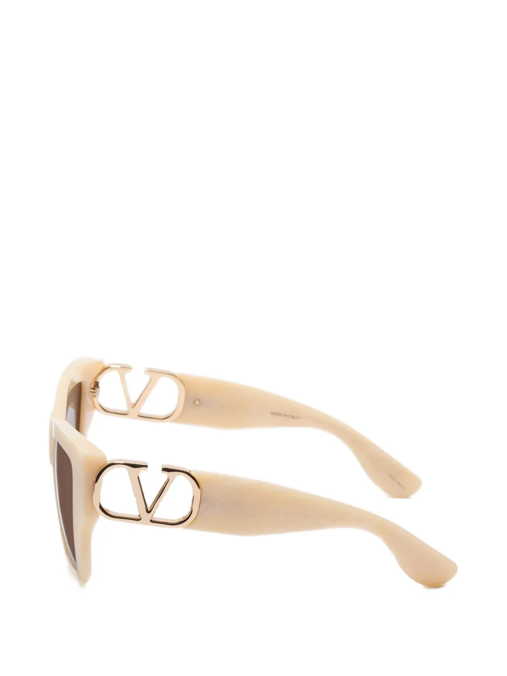 VALENTINO GARAVANI EYEWEAR VLogo zonnebril met cat-eye montuur Beige