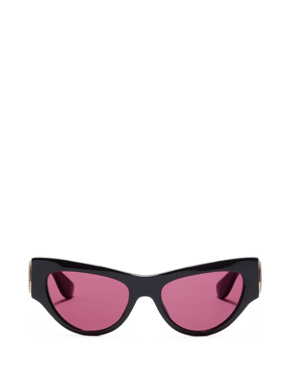 VALENTINO GARAVANI EYEWEAR VLogo rhinestone-embellished cat-eye sunglasses Zwart