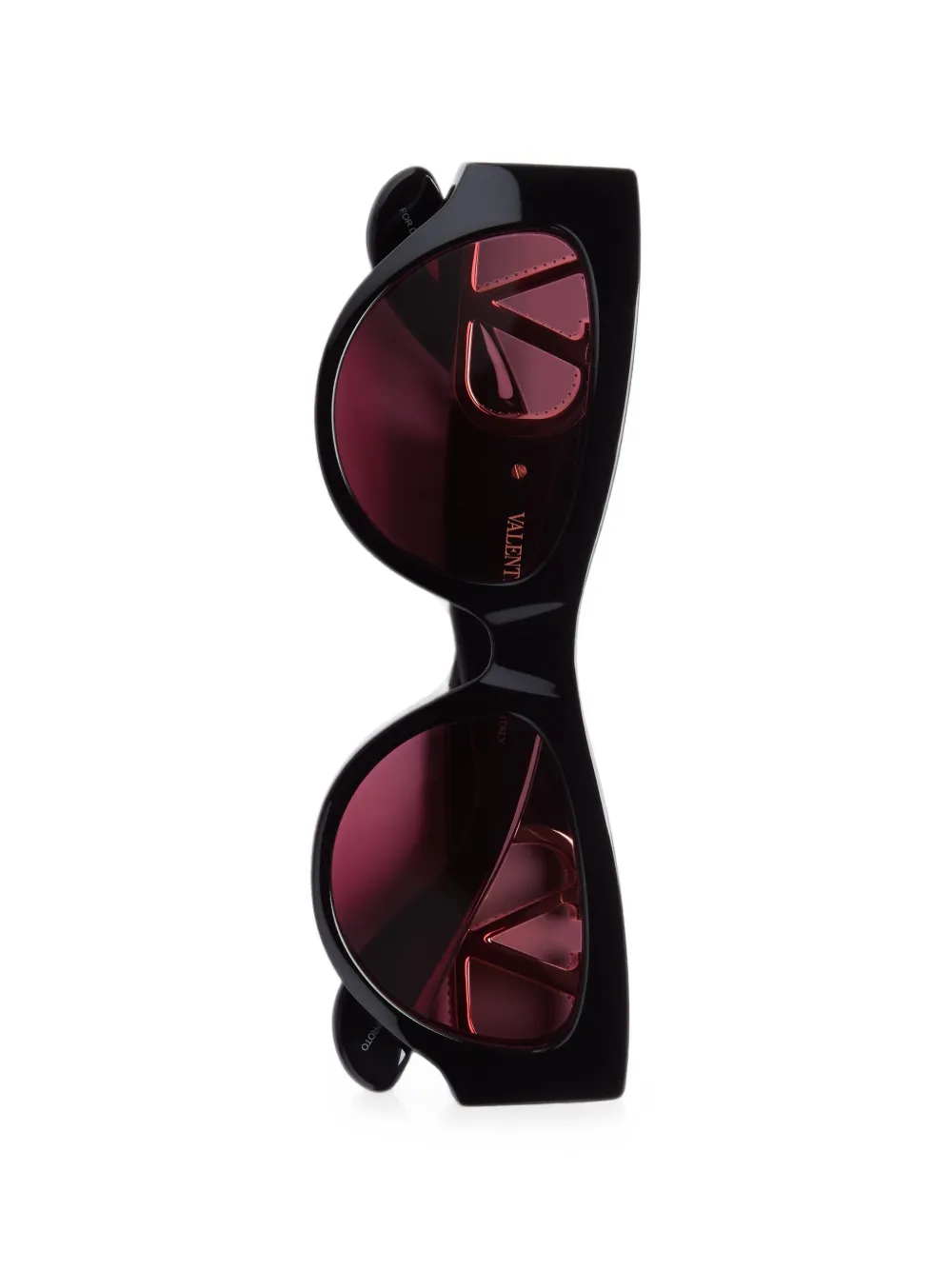 VALENTINO GARAVANI EYEWEAR VLogo rhinestone-embellished cat-eye sunglasses Zwart
