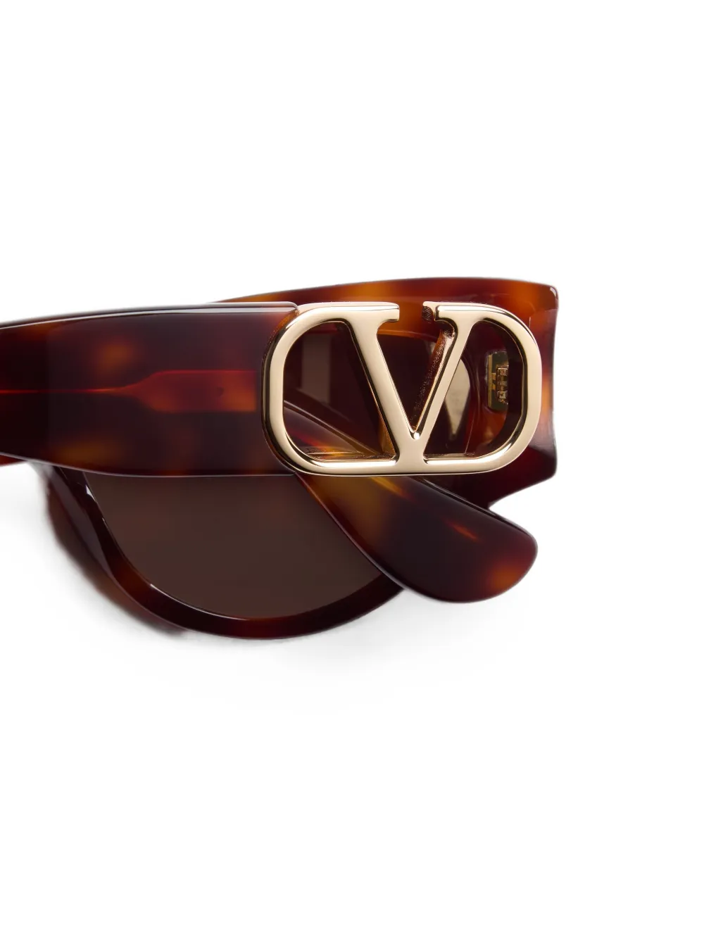 VALENTINO GARAVANI EYEWEAR VLogo zonnebril met cat-eye montuur Bruin