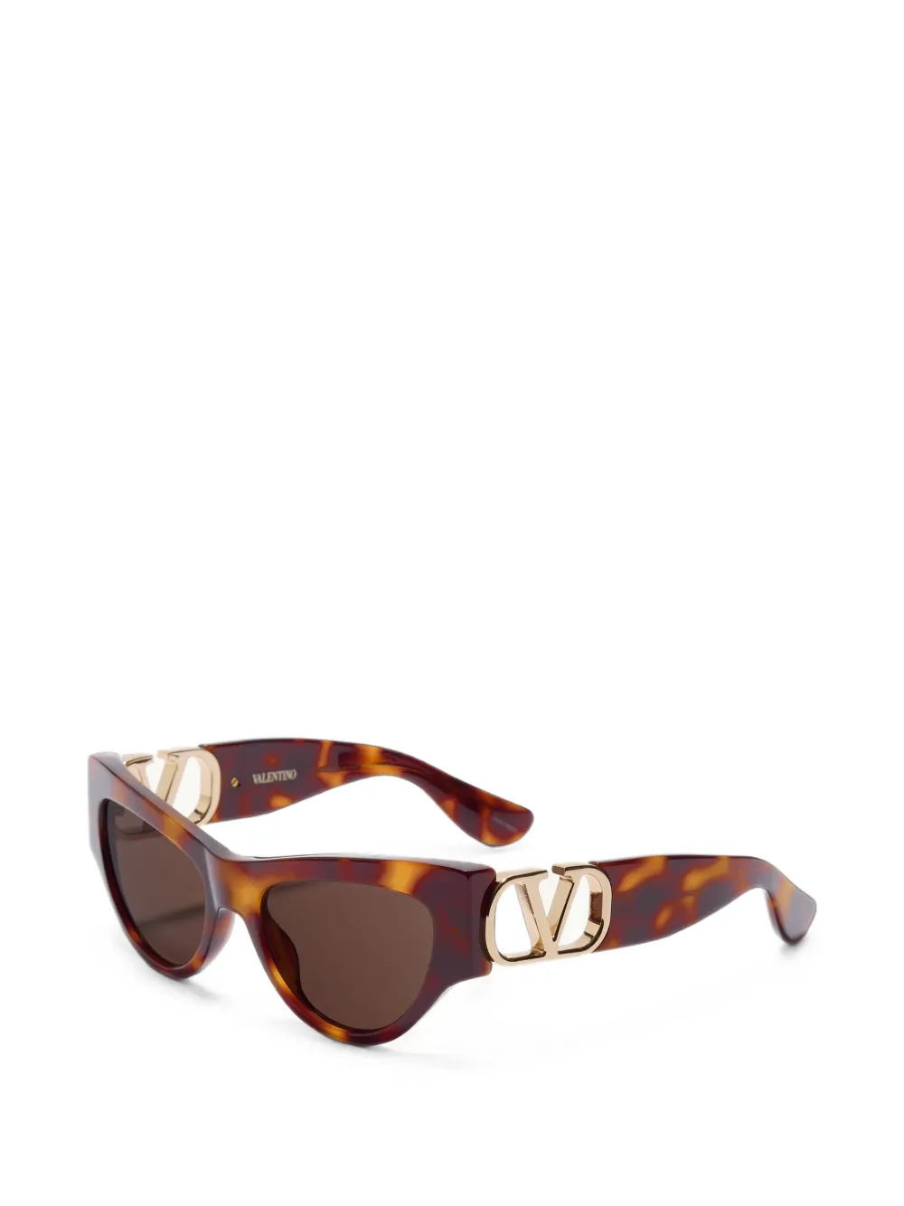 VALENTINO GARAVANI EYEWEAR VLogo zonnebril met cat-eye montuur Bruin