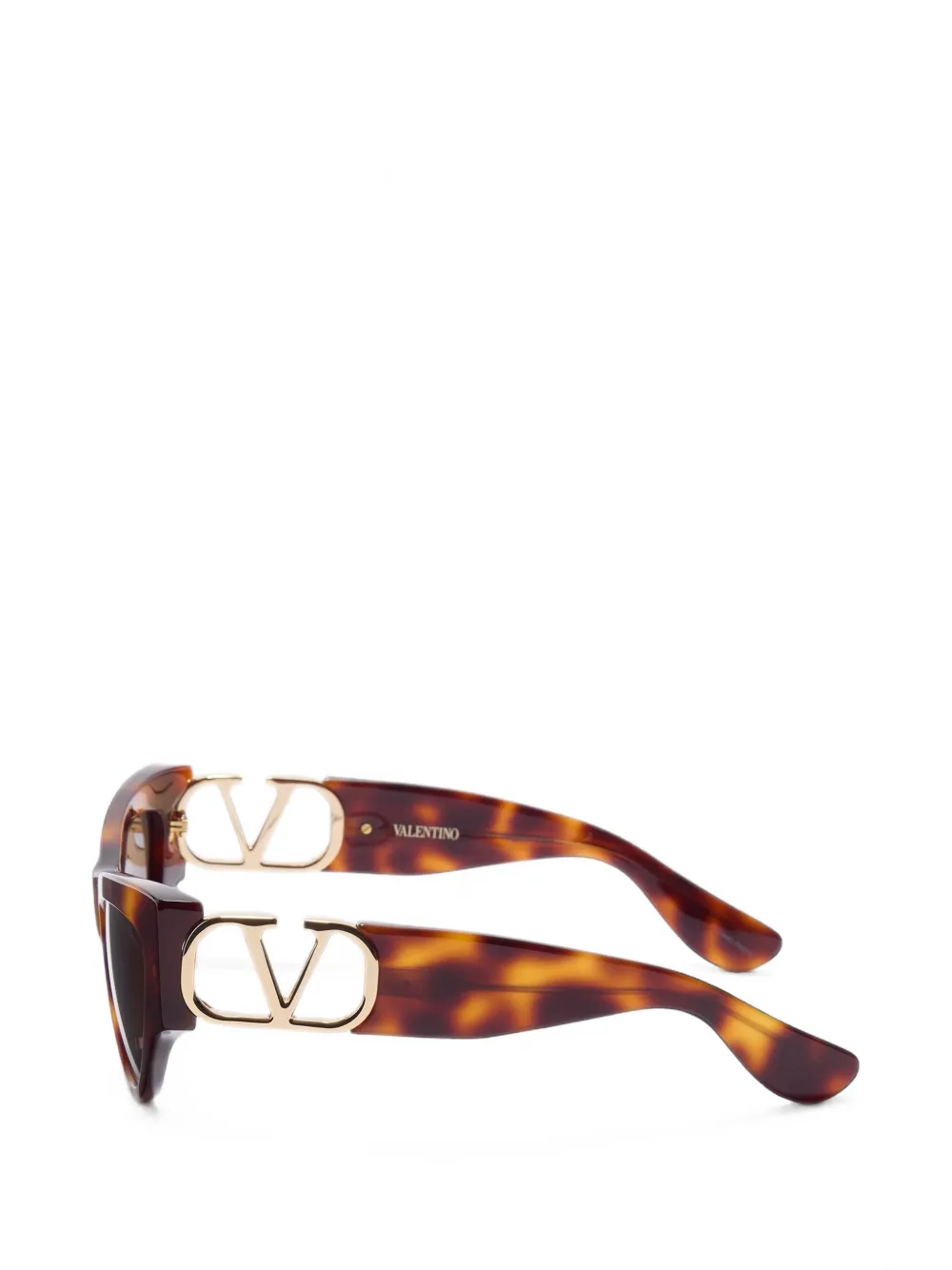 VALENTINO GARAVANI EYEWEAR VLogo zonnebril met cat-eye montuur Bruin