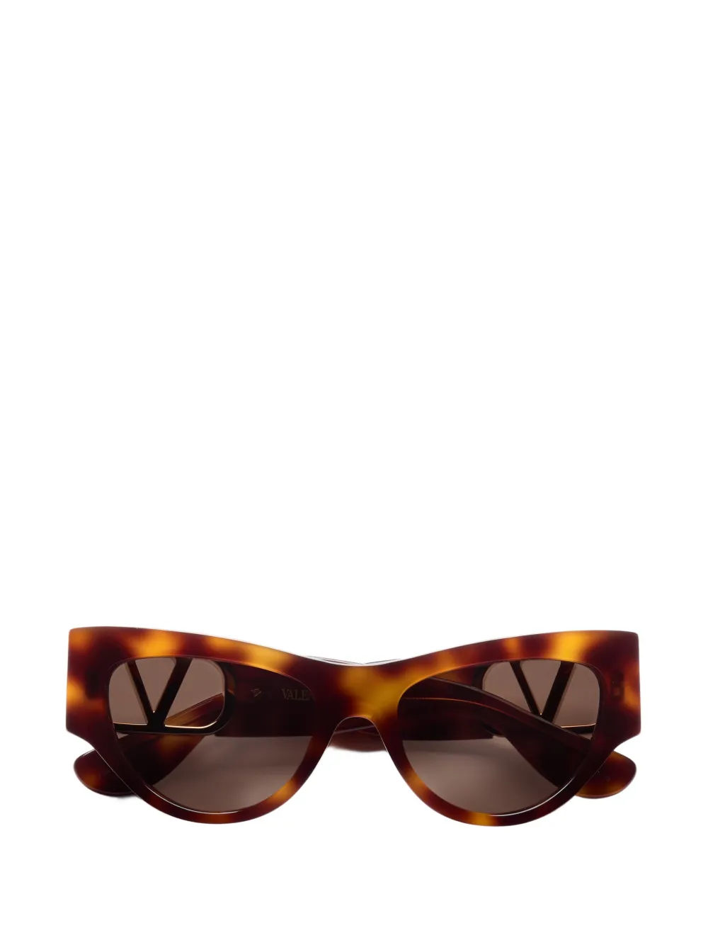 VALENTINO GARAVANI EYEWEAR VLogo zonnebril met cat-eye montuur Bruin