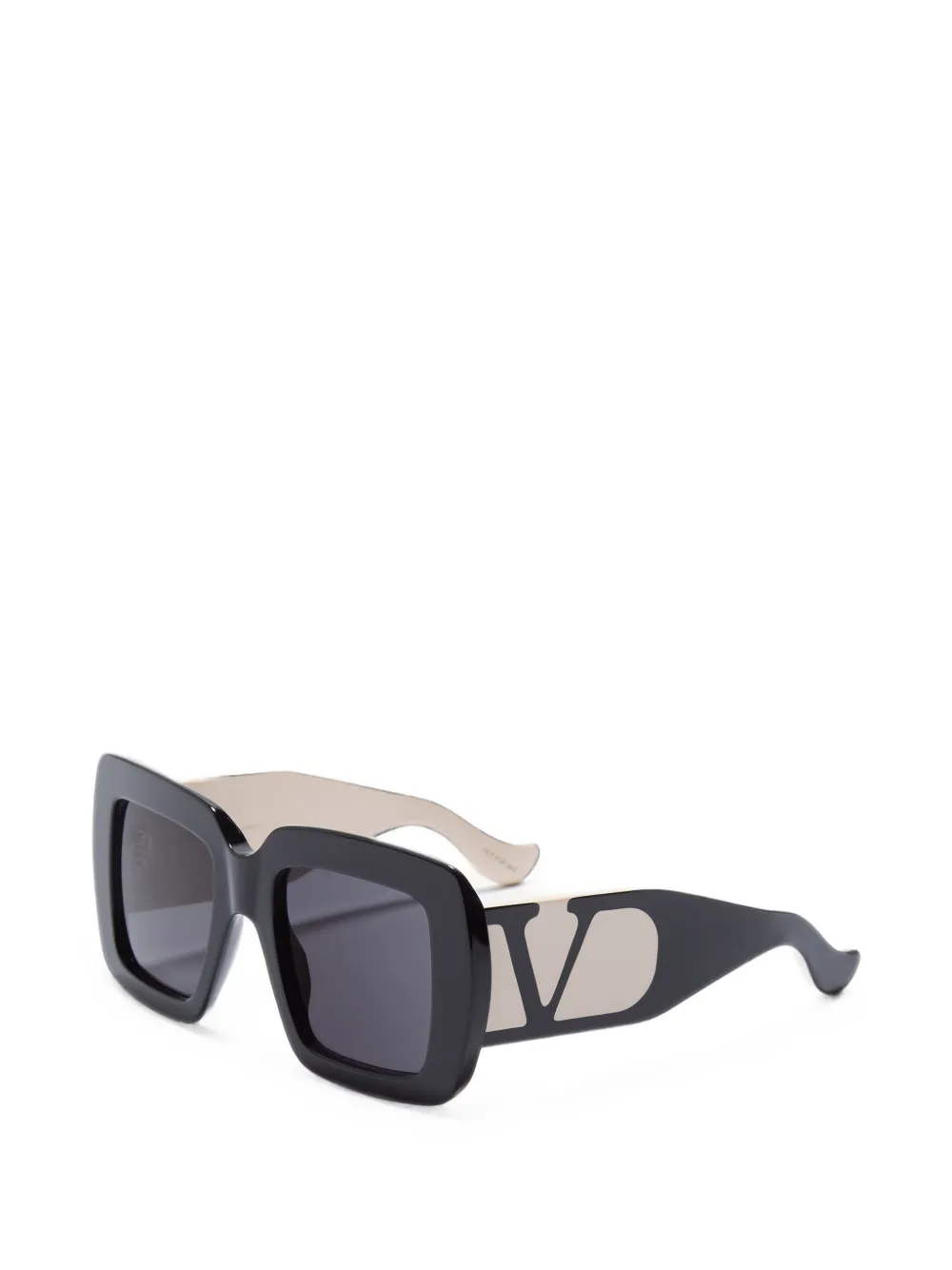VALENTINO GARAVANI EYEWEAR VLogo zonnebril met vierkant montuur Zwart