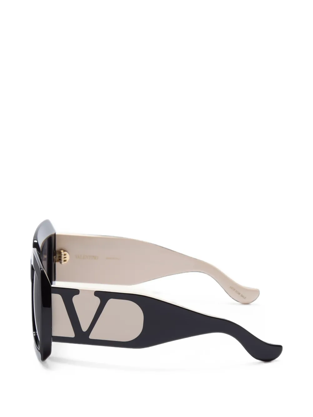 VALENTINO GARAVANI EYEWEAR VLogo zonnebril met vierkant montuur Zwart