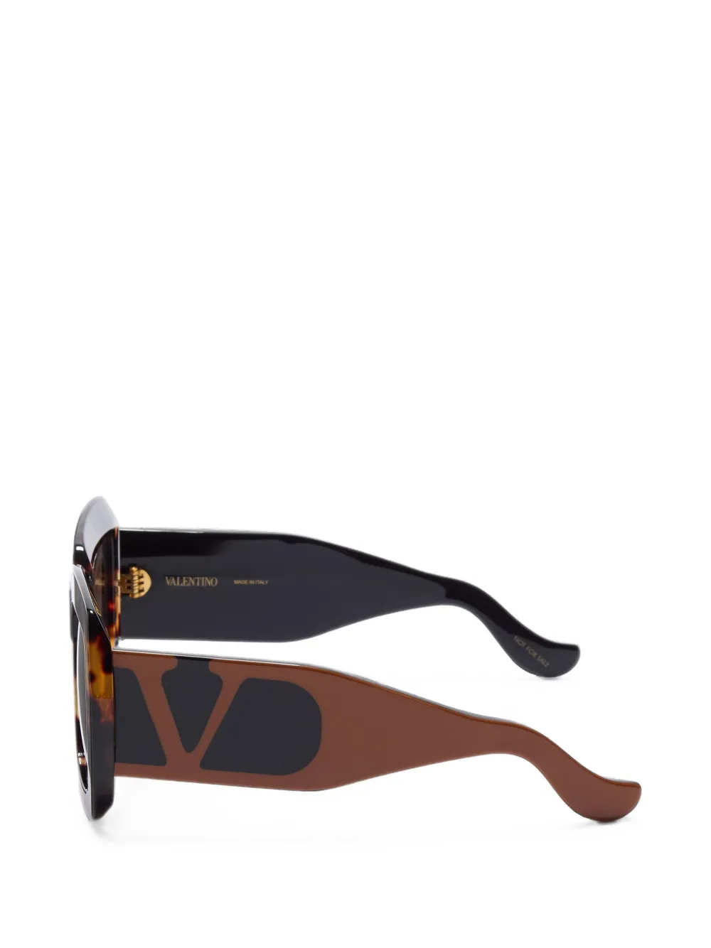 VALENTINO GARAVANI EYEWEAR VLogo zonnebril met vierkant montuur Bruin