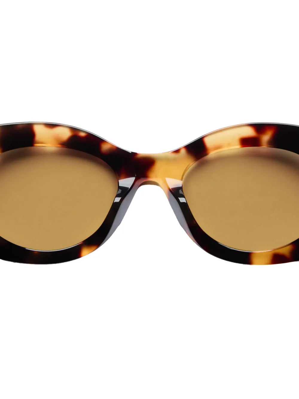 VALENTINO GARAVANI EYEWEAR Zonnebril met ovalen montuur en VLogo-plakkaat Bruin
