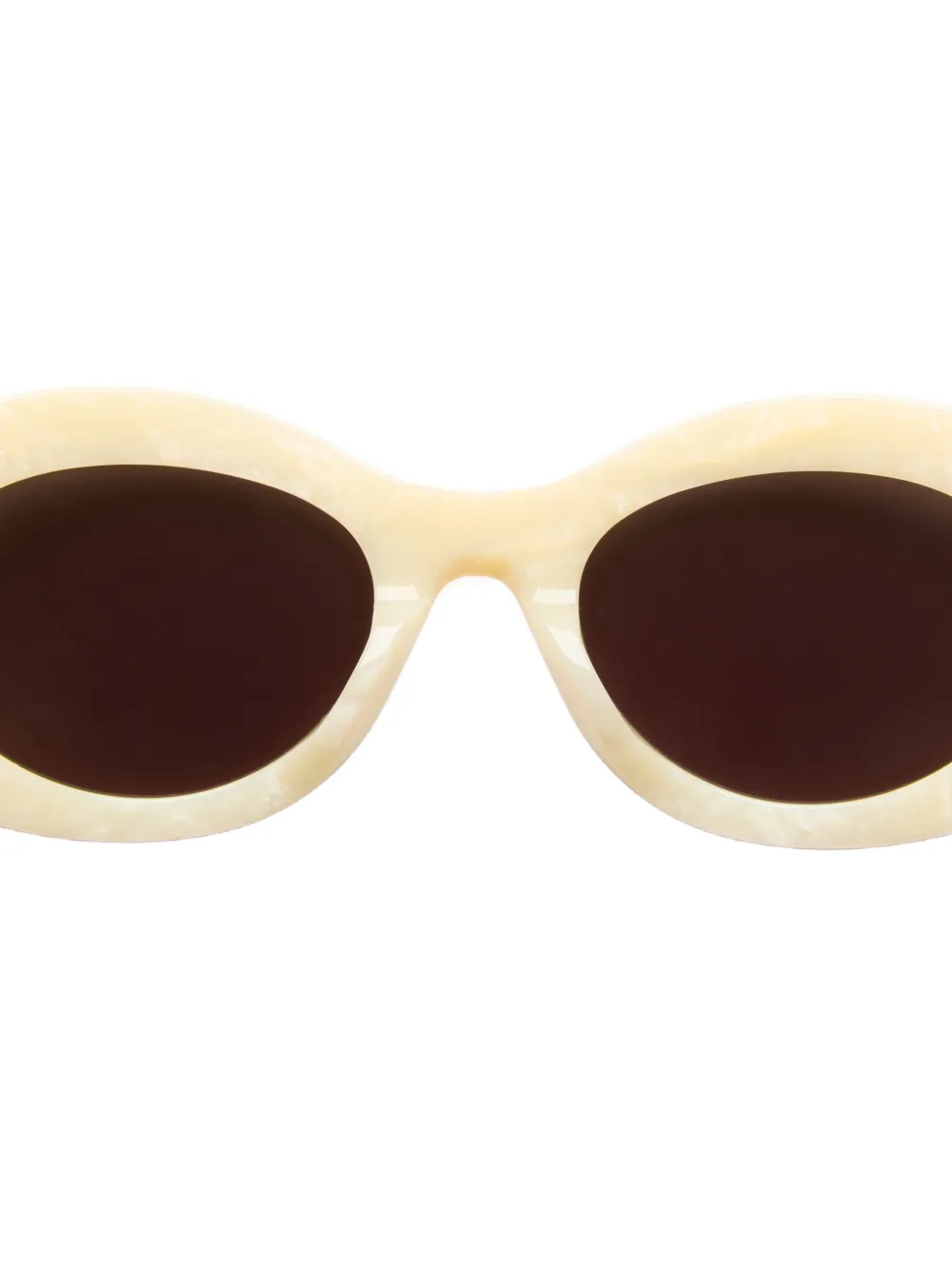 VALENTINO GARAVANI EYEWEAR VLogo zonnebril met ovaal montuur Beige