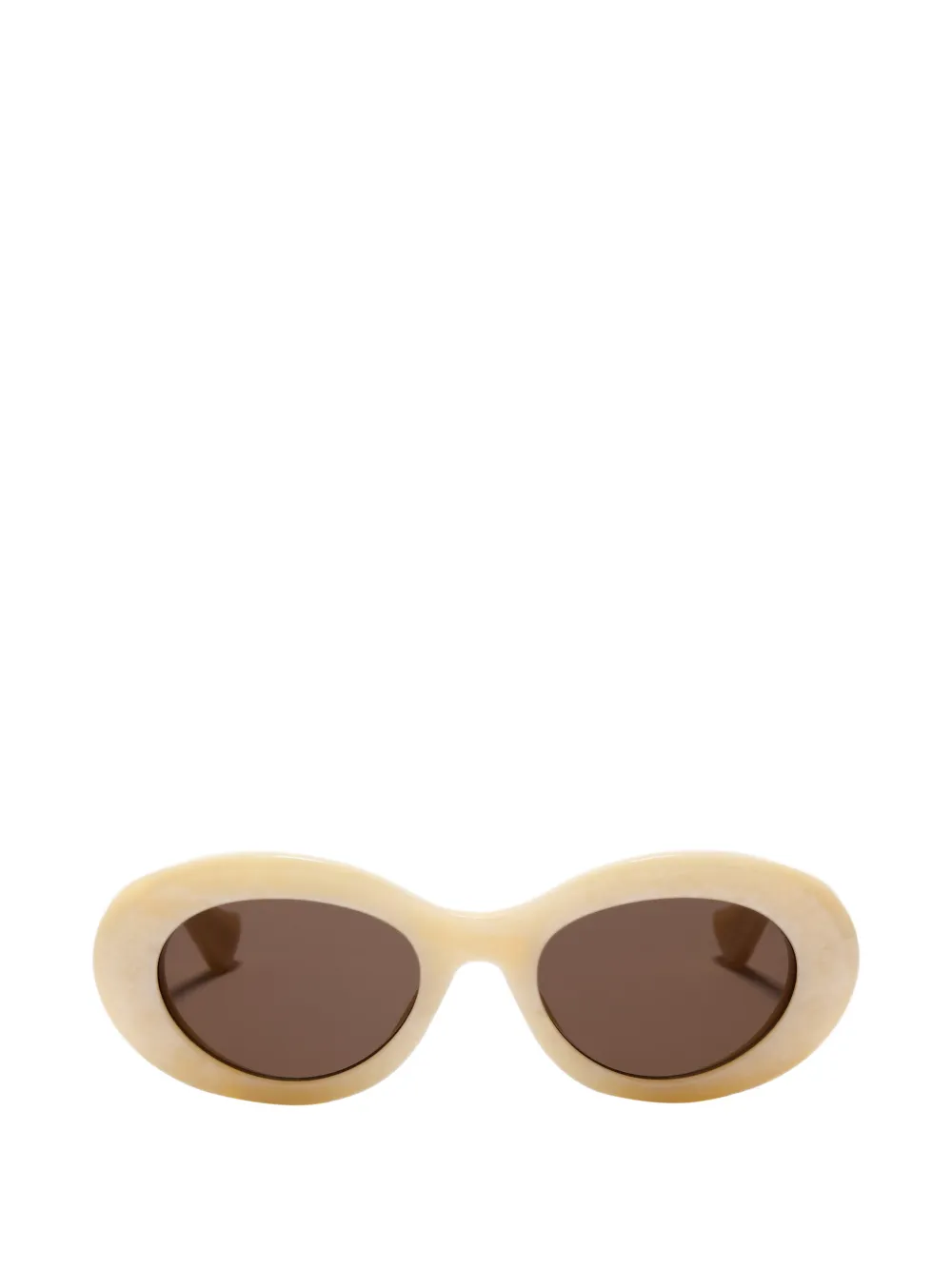 VALENTINO GARAVANI EYEWEAR VLogo zonnebril met ovaal montuur Beige