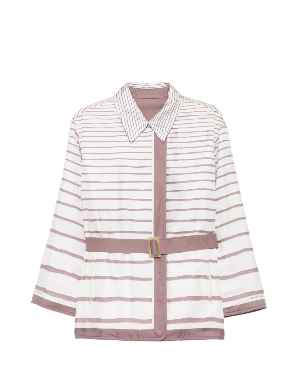 Hermès Pre-Owned 2000s belted coat - White