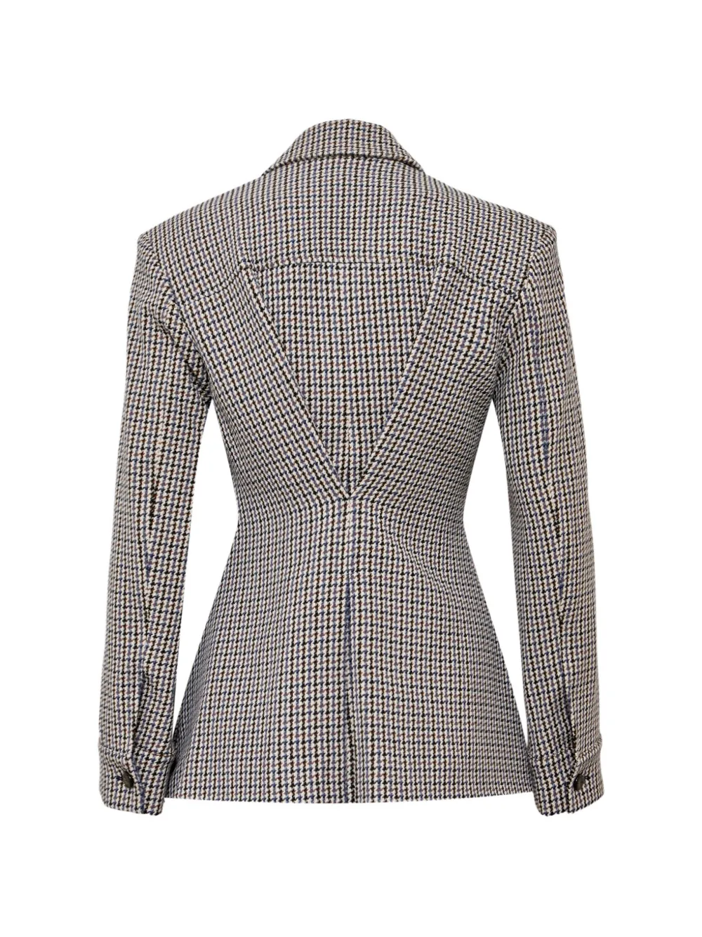 Veronica Beard Molyneux tailored houndstooth-pattern jacket Beige