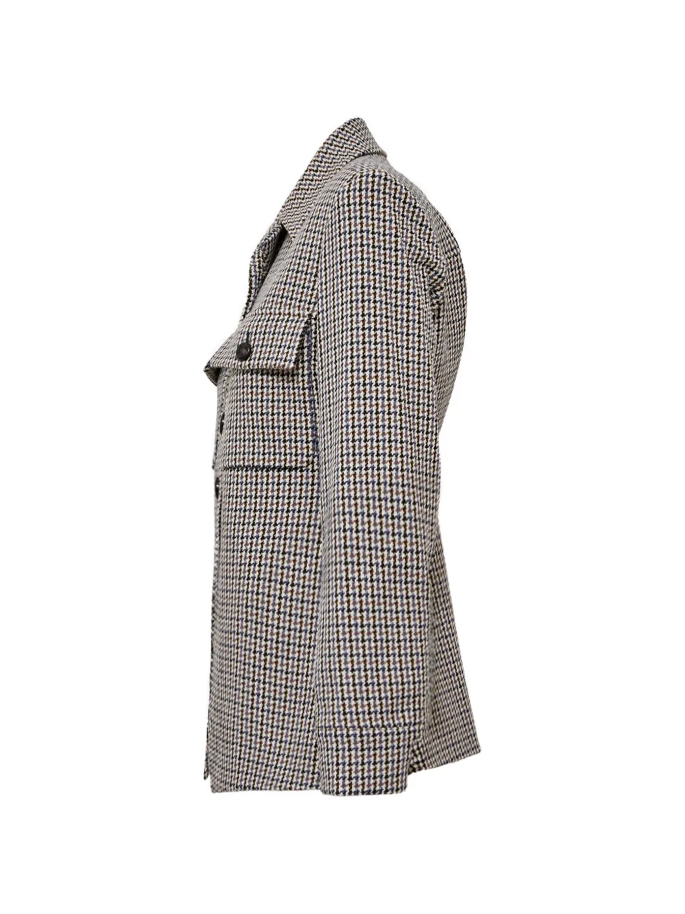 Veronica Beard Molyneux tailored houndstooth-pattern jacket Beige