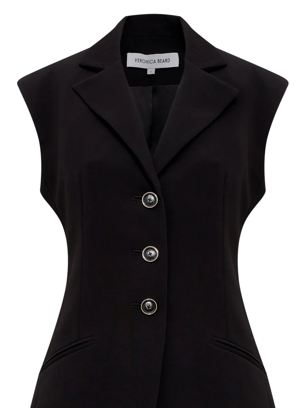 Veronica Beard Sorenne tailored vest Zwart
