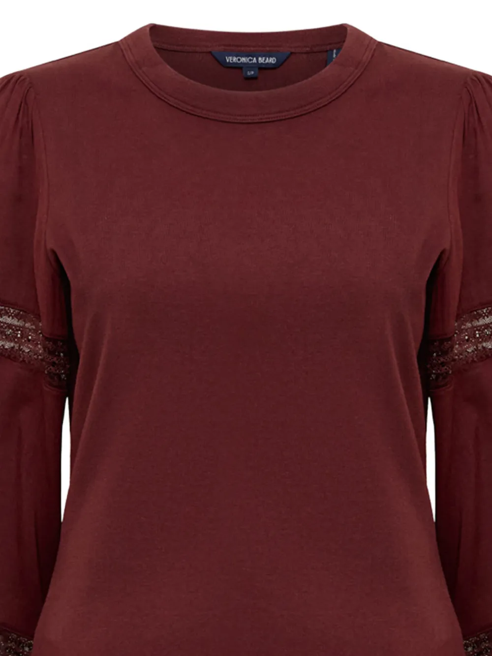 Veronica Beard Bellamie blouse met kanten afwerking Rood