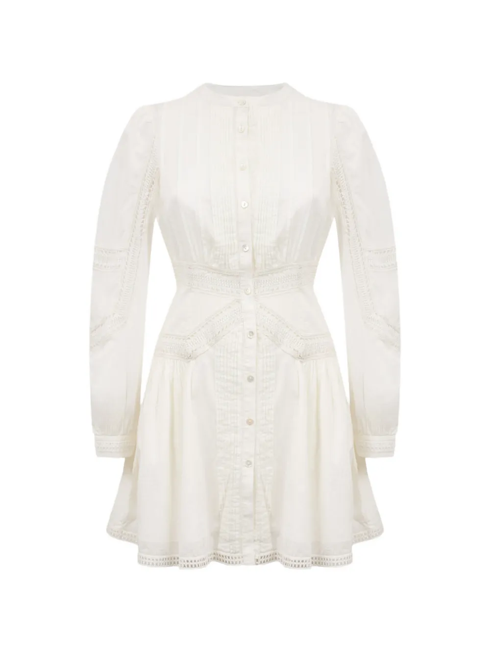 Ulla Johnson Elysia lace-trim cotton mini dress - Bianco