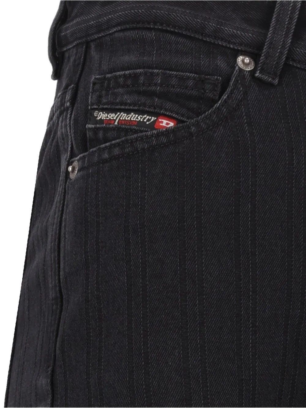 Diesel 1971 D-SENT pinstripe jeans Zwart