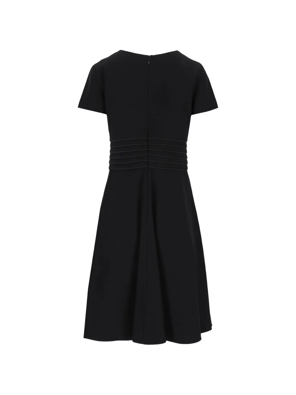 Emporio Armani Mini-jurk met geribbelde taille en korte mouwen Zwart
