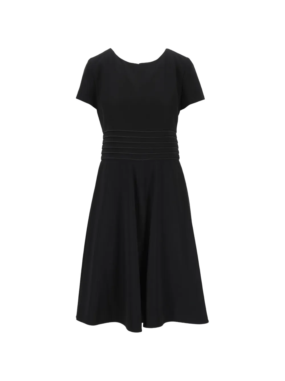 Emporio Armani Mini-jurk met geribbelde taille en korte mouwen Zwart