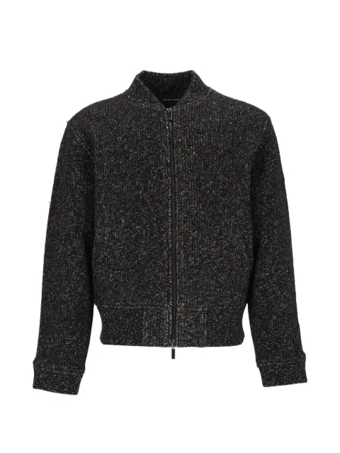 Emporio Armani Signature Capsule marl-knit zip-up jacket