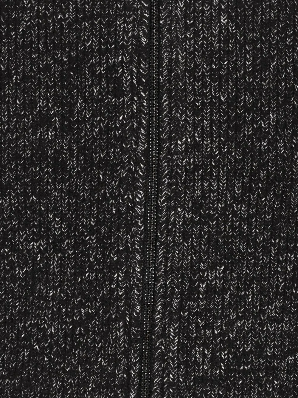Emporio Armani Signature Capsule gemêleerd gebreid jack met rits Zwart