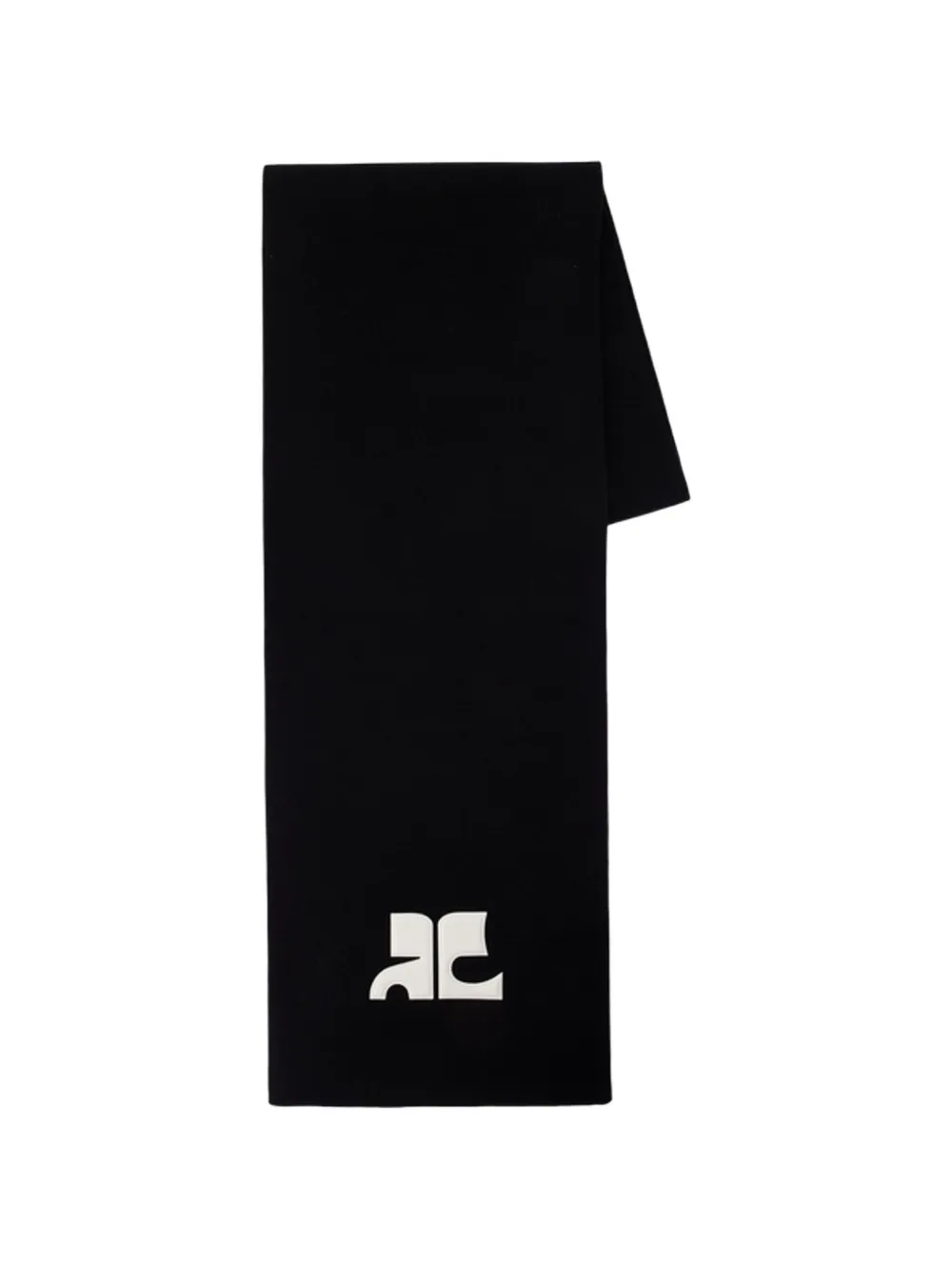 Courrèges Sjaal met logopatch Zwart