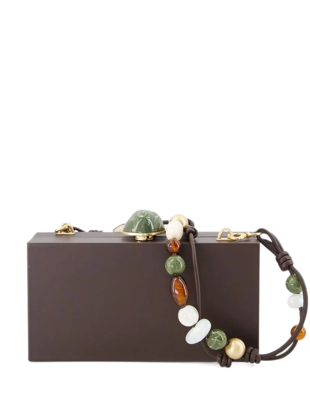 Cult Gaia The Backgammon clutch - Marrone