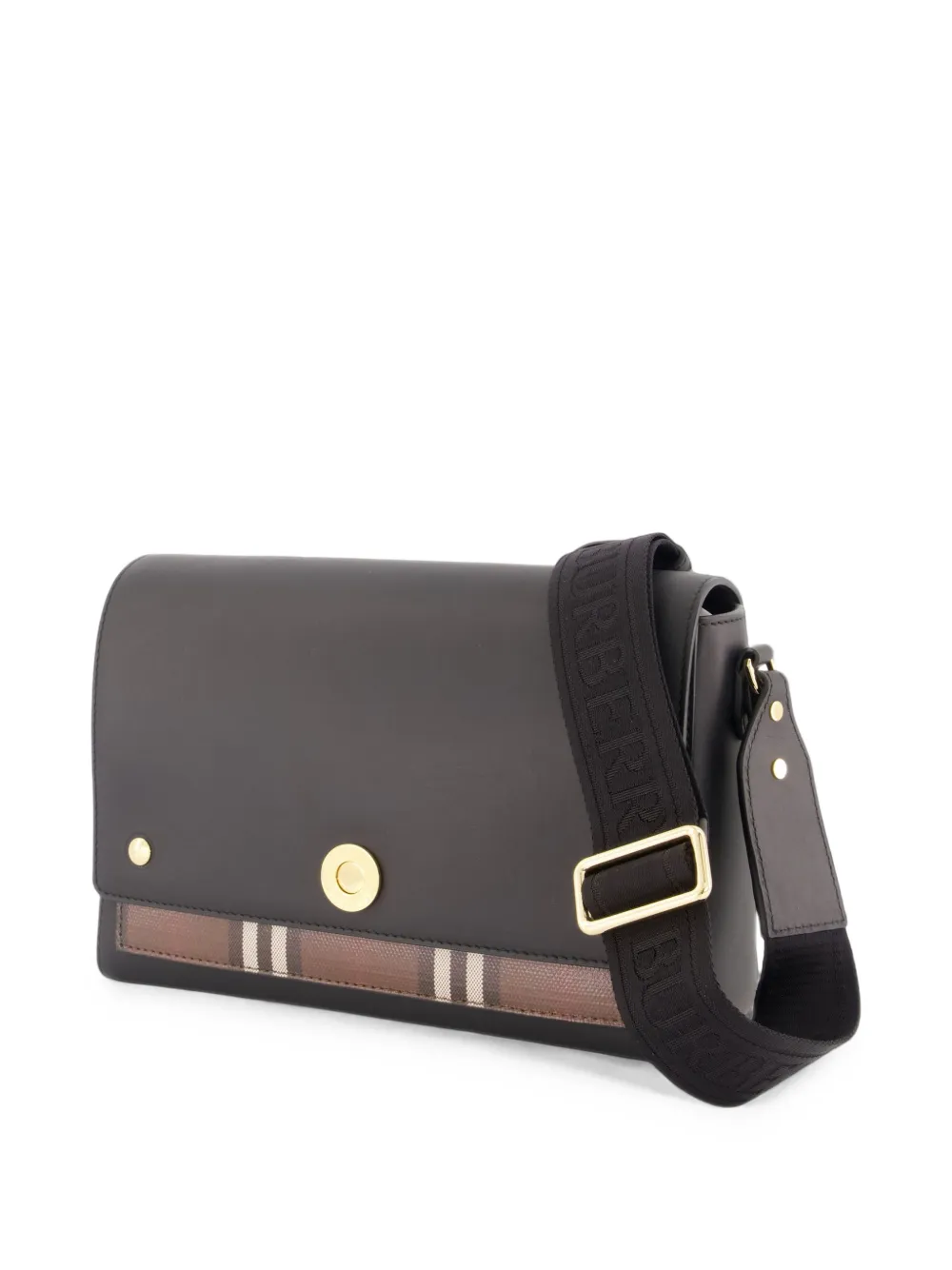 Burberry Note leren schoudertas Zwart