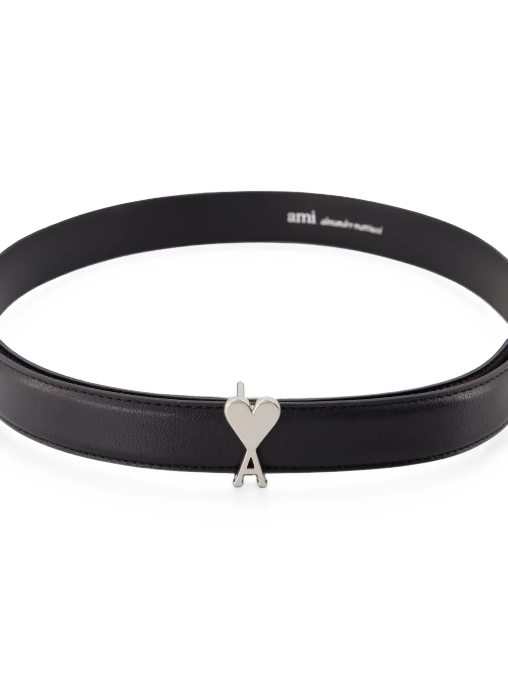 AMI Paris Ami De Coeur leren gespriem Zwart