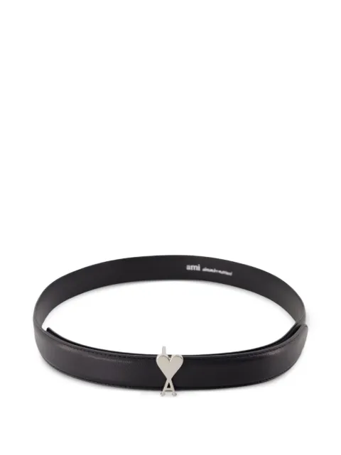 AMI Paris Ami De Coeur buckle leather belt