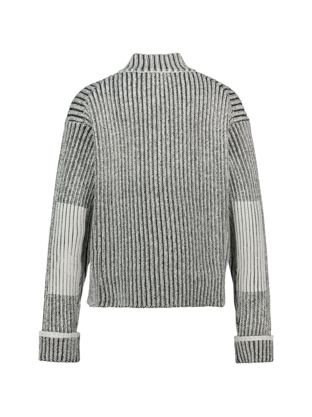 Rains Sapa ribbed-knit zip-up cardigan Grijs