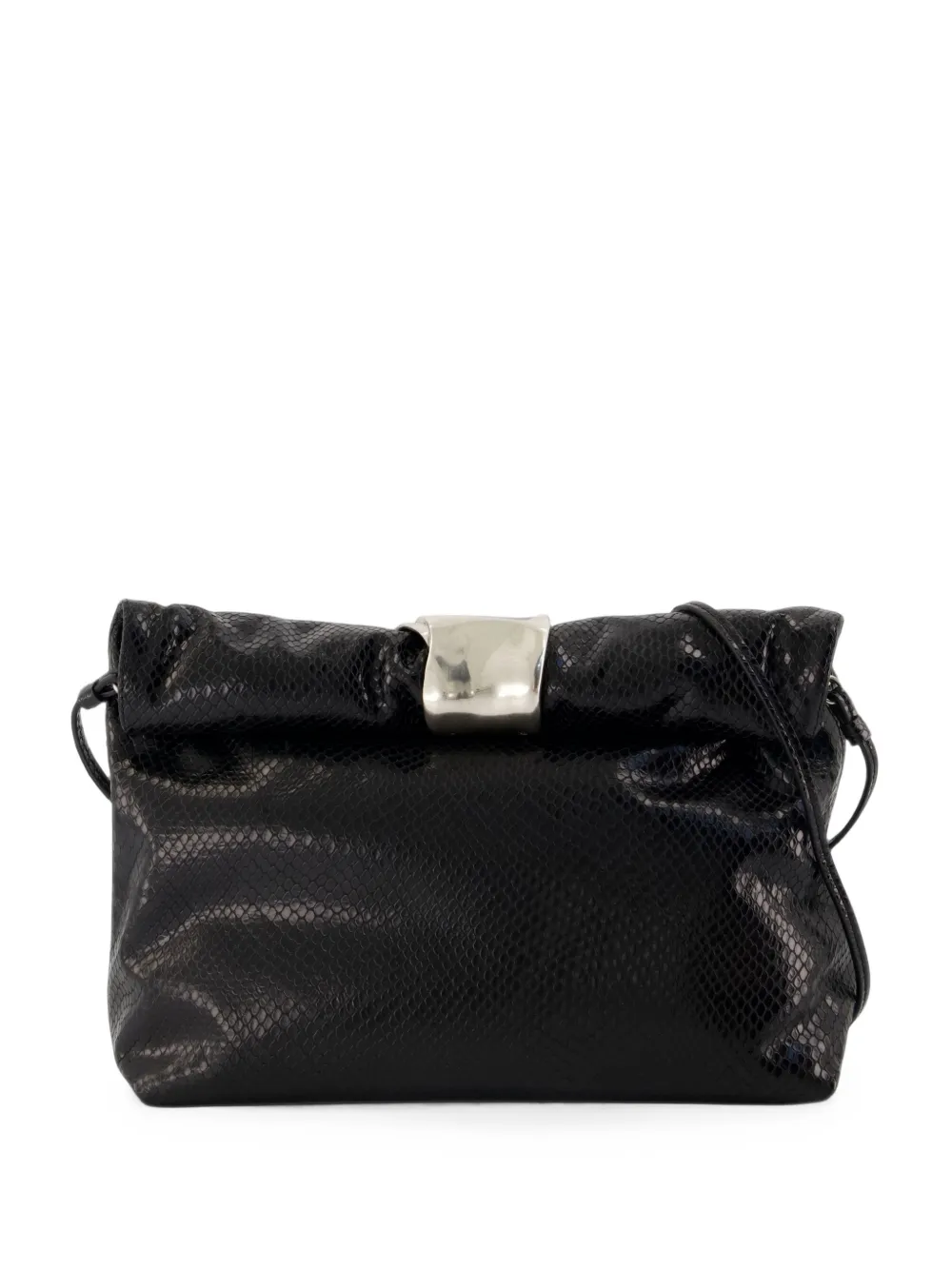 STAUD Cuff snake-effect leather clutch bag