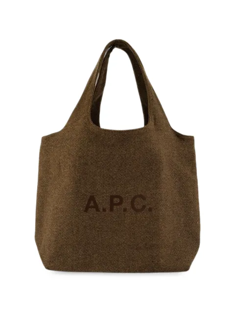 A.P.C. Ninon logo-print wool tote bag