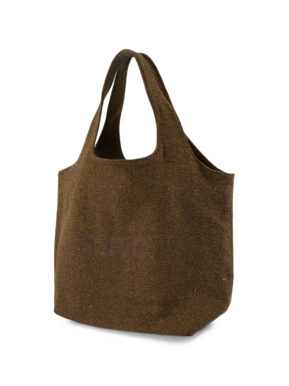 A.P.C. Ninon logo-print wool tote bag Bruin