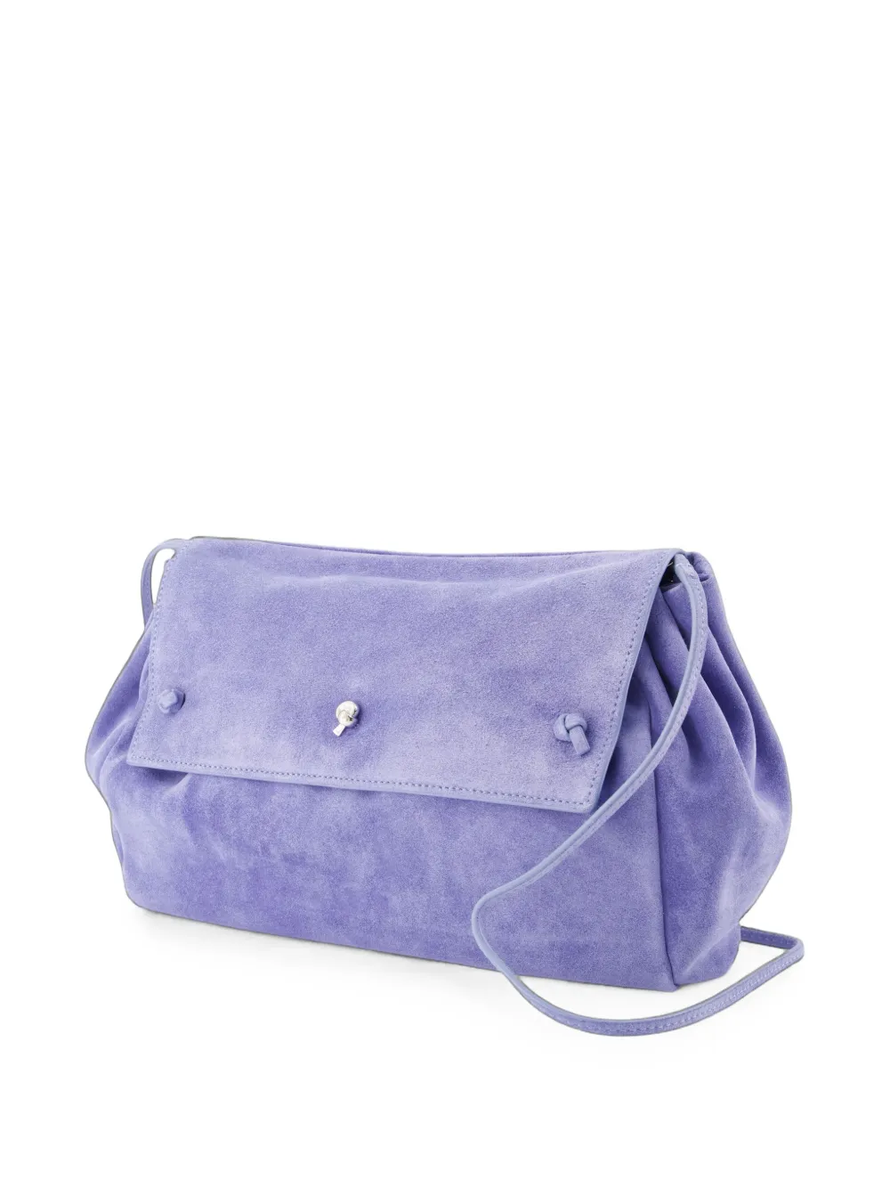 STAUD Cy suède schoudertas Blauw