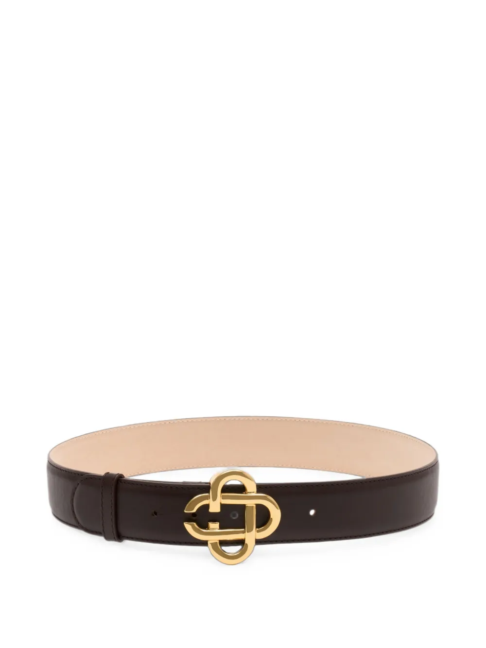 Casablanca CC interlocking-logo buckle leather belt - Marrone