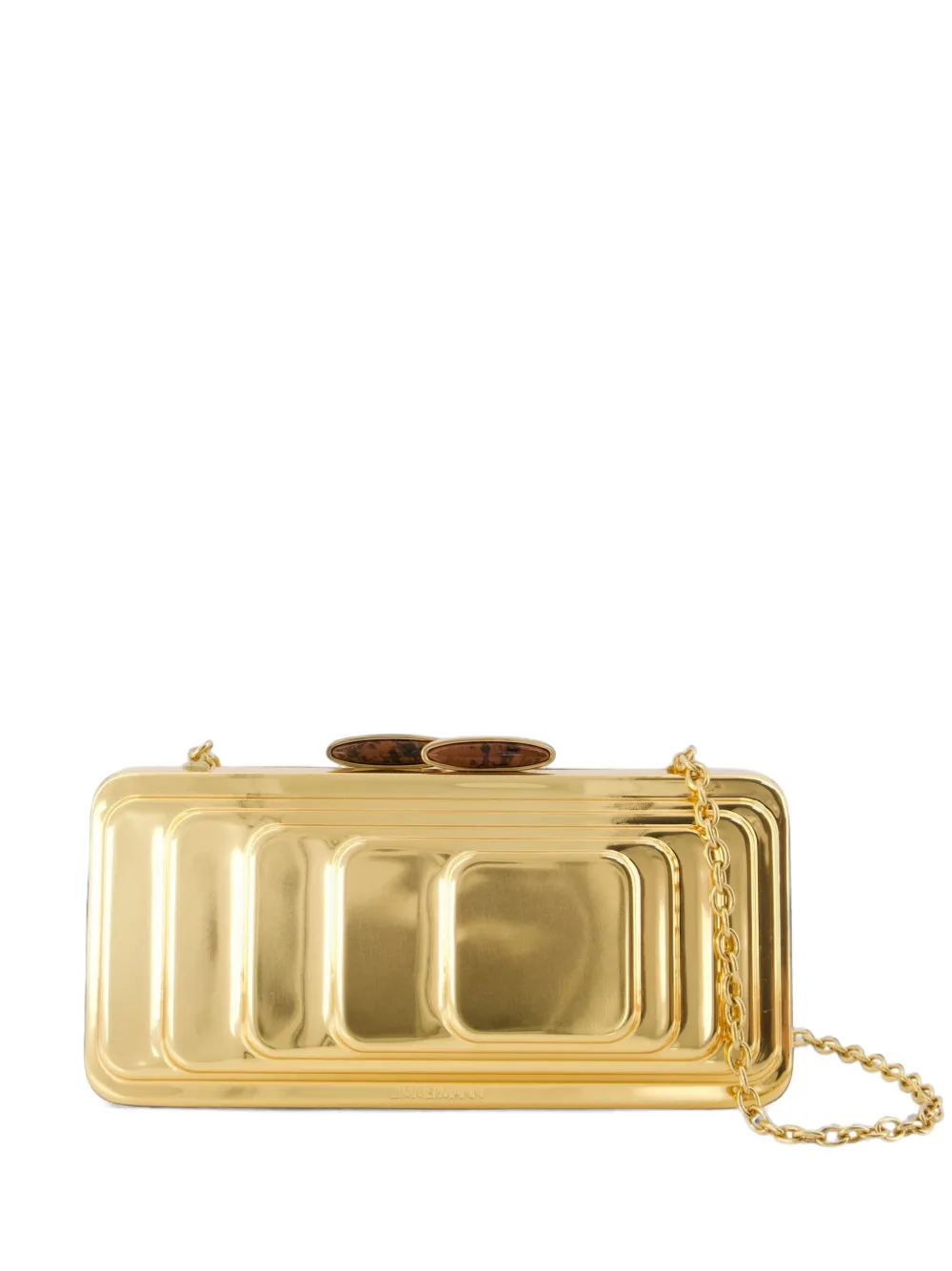 ZIMMERMANN Alight tiered metal clutch bag - Oro