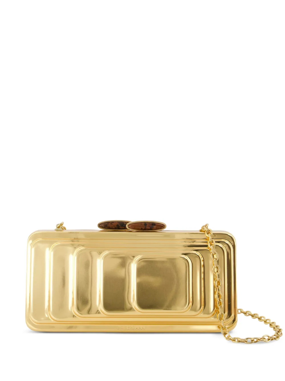 ZIMMERMANN Alight tiered metal clutch bag - Oro