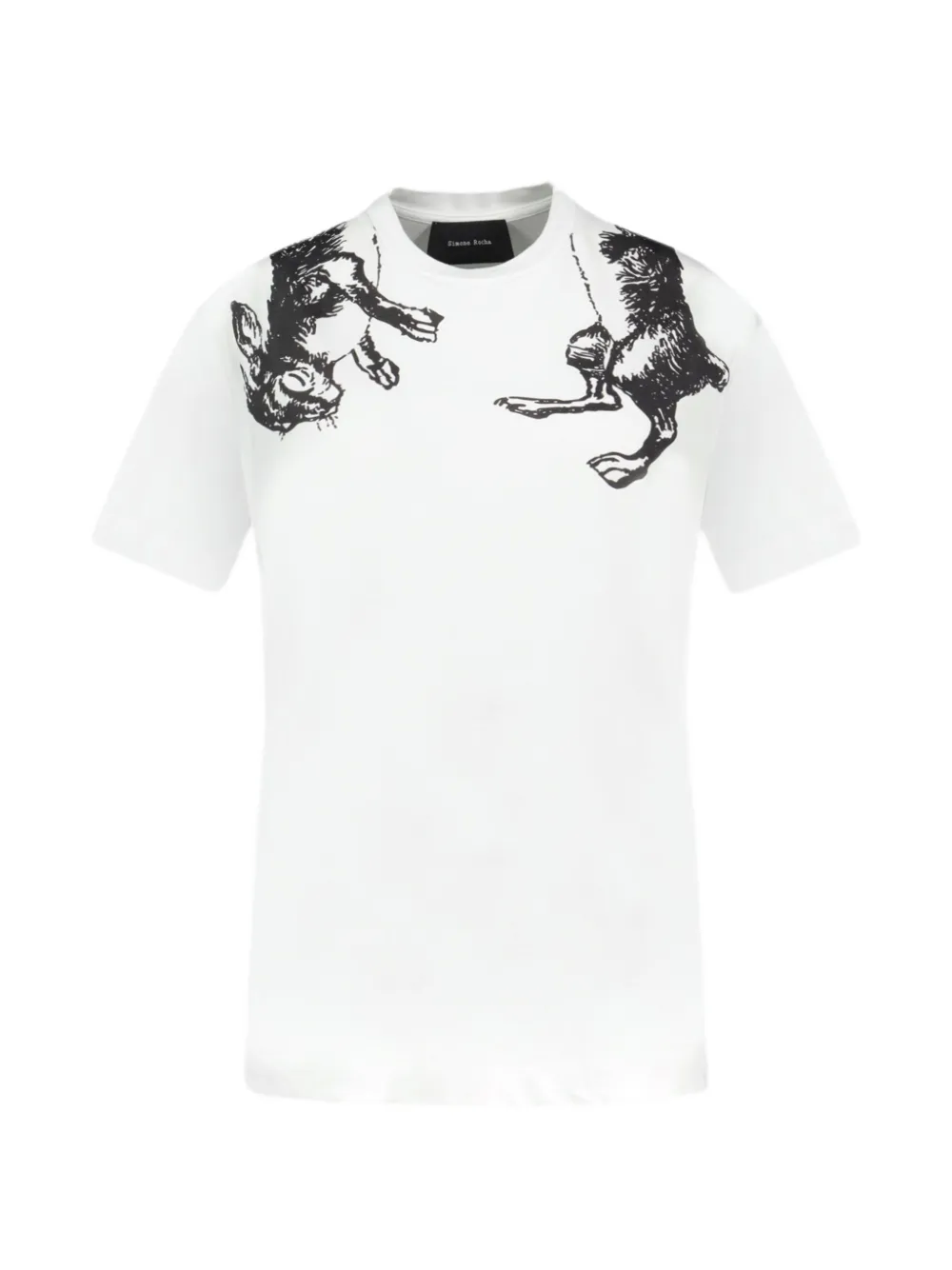 Simone Rocha hare-illustration T-shirt